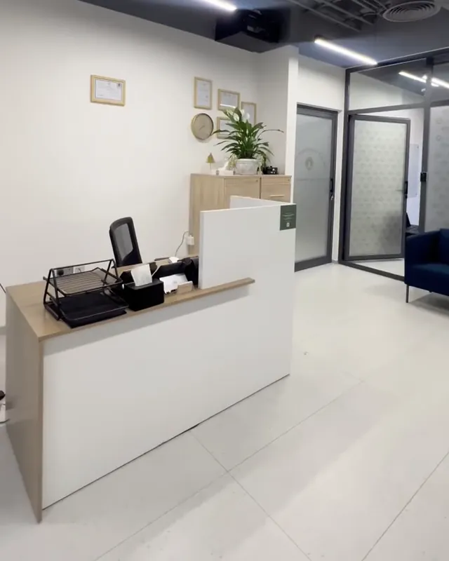 The reception desk at Mais Samhoury Center